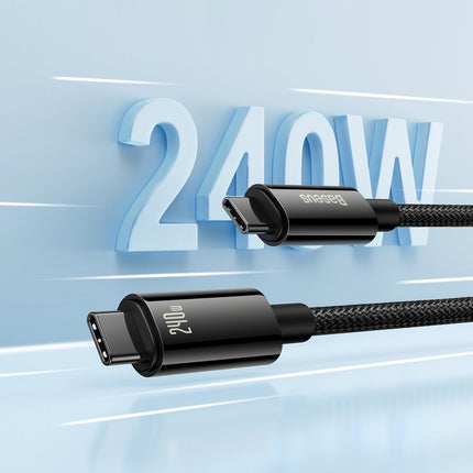 BASEUS USB-C cable 480Mb/s 240W Tungsten Gold 1m black – image 9