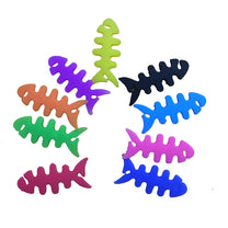HURTEL Headphone cable organizer in the shape of a fish, black – image 3