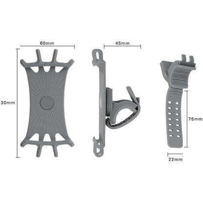 HURTEL Swivel silicone bicycle phone holder with detachable clamp, black – image 5