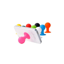 HURTEL Silicone phone holder with suction cup and round head, white – image 5