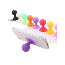HURTEL Silicone phone holder with suction cup and round head, white – image 6