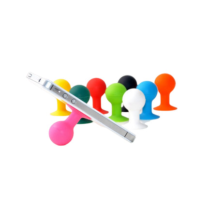 HURTEL Silicone phone holder with suction cup and round head, white – image 8