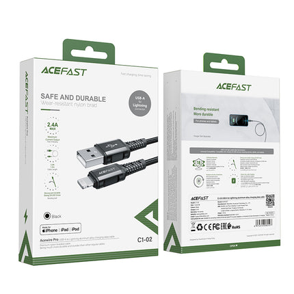 ACEFAST MFI cable for iPhone USB - Lightning 2.4A 1.2m black – image 5
