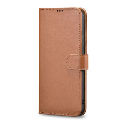 ICARER Leather Wallet Case for Galaxy S22+ Brown – image 3