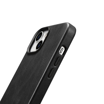 ICARER iPhone 14 magnetic leather case with MagSafe Oil Wax Premium Leather Case black – image 7