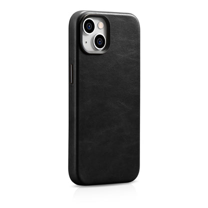 ICARER iPhone 14 Plus magnetic leather case with MagSafe Oil Wax Premium Leather Case black – image 5