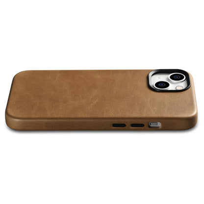 ICARER iPhone 14 Plus Magnetic Leather Case with MagSafe Oil Wax Premium Leather Case Light Brown – image 9