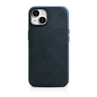 ICARER iPhone 14 Plus Magnetic Leather Case with MagSafe Oil Wax Premium Leather Case Navy Blue