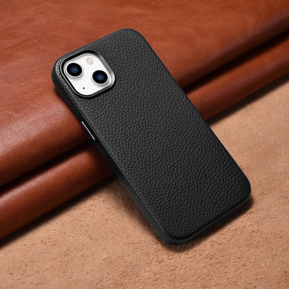 ICARER iPhone 14 Plus magnetic leather case with MagSafe Litchi Premium Leather Case black – image 10