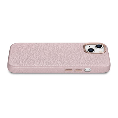 ICARER iPhone 14 Plus magnetic leather case with MagSafe Litchi Premium Leather Case pink – image 11