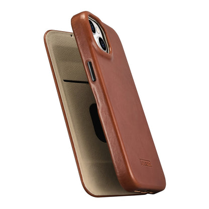 ICARER iPhone 14 Plus Magnetic Flip Leather Case MagSafe CE Oil Wax Premium Leather Brown – image 10