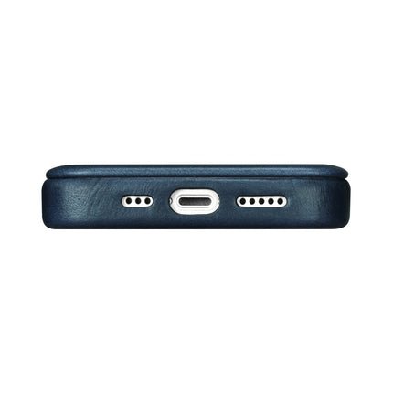ICARER iPhone 14 Plus Magnetic Flip Case MagSafe CE Oil Wax Premium Leather Navy Blue – image 11