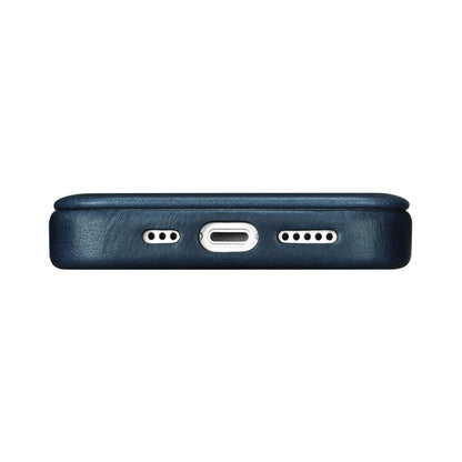 ICARER iPhone 14 Plus Magnetic Flip Case MagSafe CE Oil Wax Premium Leather Navy Blue – image 11