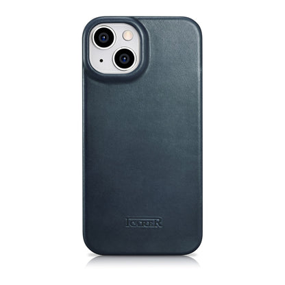 ICARER iPhone 14 Plus Magnetic Flip Case MagSafe CE Oil Wax Premium Leather Navy Blue – image 3