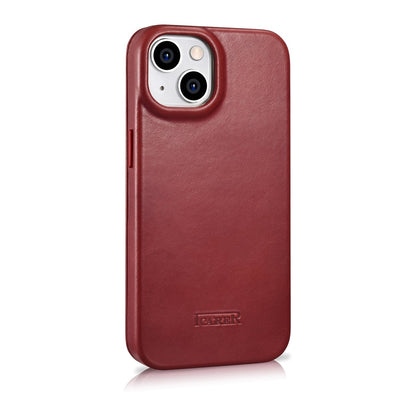 ICARER iPhone 14 Plus Magnetic Flip Case MagSafe CE Oil Wax Premium Leather Burgundy – image 4