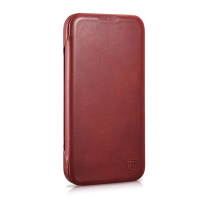ICARER iPhone 14 Plus Magnetic Flip Case MagSafe CE Oil Wax Premium Leather Burgundy – image 6