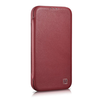 ICARER Leather case for iPhone 14 Plus with magnetic flap MagSafe CE Premium Leather burgundy – image 5