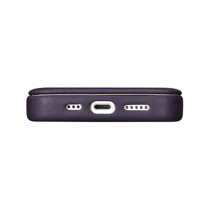 ICARER Leather case for iPhone 14 Plus with magnetic flap MagSafe CE Premium Leather purple – image 11