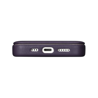ICARER Leather case for iPhone 14 Plus with magnetic flap MagSafe CE Premium Leather purple – image 11