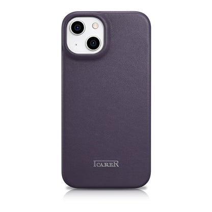ICARER Leather case for iPhone 14 Plus with magnetic flap MagSafe CE Premium Leather purple – image 3