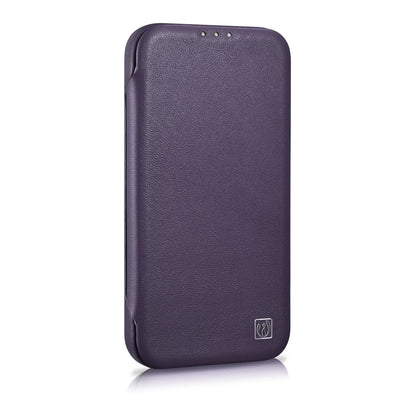 ICARER Leather case for iPhone 14 Plus with magnetic flap MagSafe CE Premium Leather purple – image 5