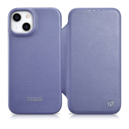 ICARER iPhone 14 Plus Magnetic Flip Case MagSafe CE Premium Leather light purple
