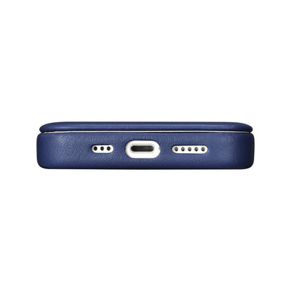 ICARER Leather case for iPhone 14 Plus with magnetic flap MagSafe CE Premium Leather blue – image 11