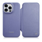 ICARER iPhone 14 Pro Max Magnetic Flip Case MagSafe CE Premium Leather light purple