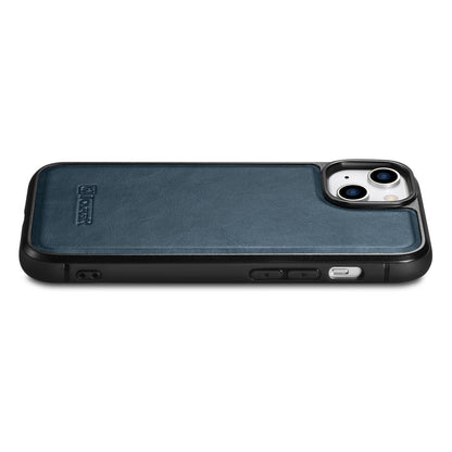 ICARER Case covered with natural leather for iPhone 14 Plus Leather Oil Wax, navy blue – image 10