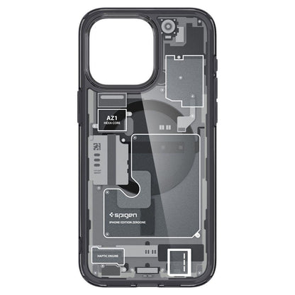SPIGEN Ultra Hybrid Mag case with MagSafe for iPhone 15 Pro, gray and black – image 3