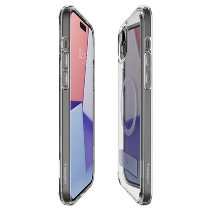 SPIGEN Ultra Hybrid S MagSafe case with stand for iPhone 15 Plus, transparent – image 6