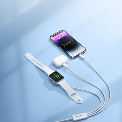JOYROOM 3in1 Cable USB-A cable with inductive charger + 2x iPhone Lightning 1.2m white – image 8