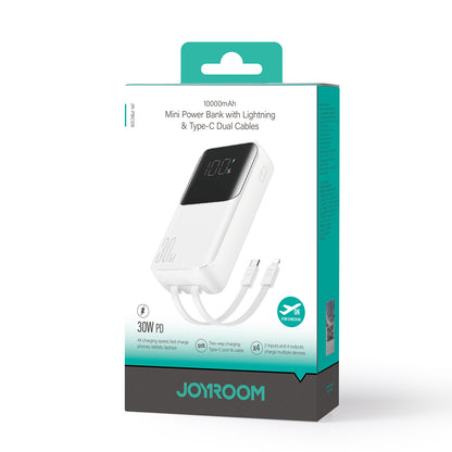 JOYROOM Mini powerbank 10000mAh with built-in cables JR-PBC06 30W white – image 5