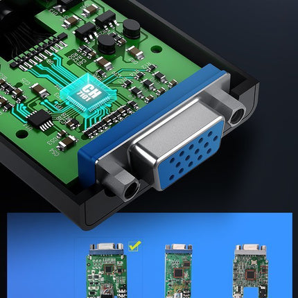 UGREEN Adapter HDMI - VGA micro USB AUX audio 3.5 mm mini jack black – image 11