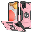 WOZINSKY Armored case cover + magnetic holder for Samsung Galaxy A42 5G Ring Armor pink