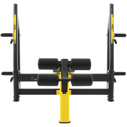 GYMREX Pew bench sloppy for barbelling head down black and yellow – image 3