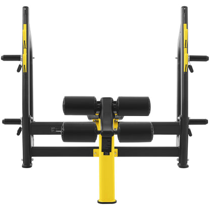 GYMREX Pew bench sloppy for barbelling head down black and yellow – image 3