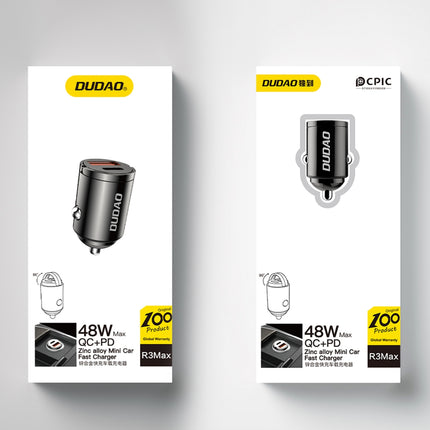 DUDAO Mini car charger for cigarette lighter socket 48W QC PD, black – image 5