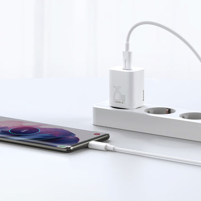 BASEUS Si 25W 3A fast wall charger with a 1m white USB-C cable – image 11