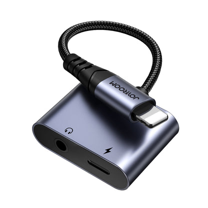 JOYROOM 2in1 Adapter adapter for iPhone charger + Lightning headphones / 3.5mm mini jack black – image 3