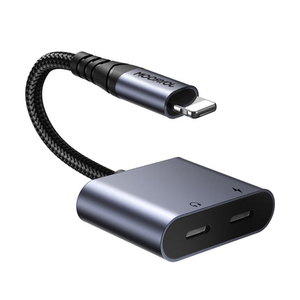 JOYROOM 2in1 Adapter adapter for iPhone charger + Lightning headphones / 2x Lightning black – image 2