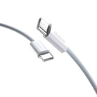 DUDAO Durable UCB-C PD 60W cable with carbon fiber braid, 2m, light blue