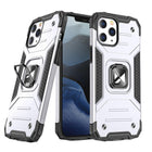 WOZINSKY Armored case for iPhone 14 Pro Max, magnetic holder Ring Armor, silver