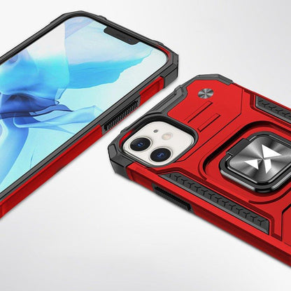 WOZINSKY Armored case for iPhone 14 Plus, magnetic holder Ring Armor, red – image 2
