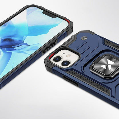 WOZINSKY Armored case for iPhone 14 Plus, Ring Armor magnetic holder, blue – image 2