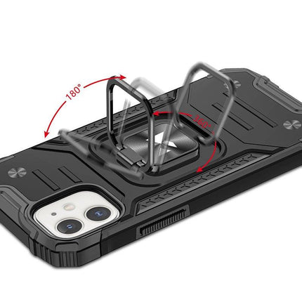 WOZINSKY Armored case for iPhone 14 Plus, Ring Armor magnetic holder, black – image 5