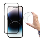 WOZINSKY Flexible tempered glass for the iPhone 14 Pro Max screen with a black Flexi Nano Glass frame