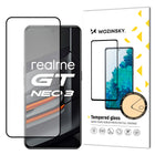 WOZINSKY Durable 9H tempered glass for the entire screen of Realme GT Neo 3 with frame Case Friendly black