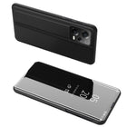 HURTEL Glossy Flip Case for Xiaomi Redmi Note 12 5G / Poco X5 Pro 5G Clear View Case Black