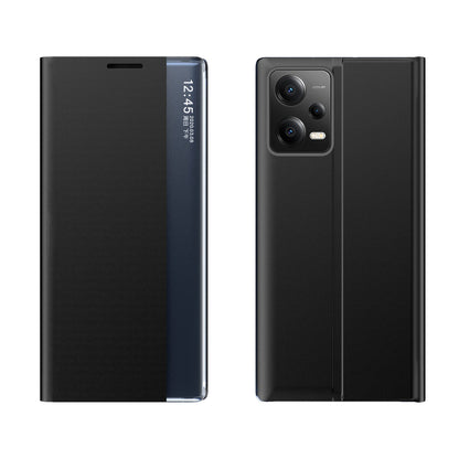 HURTEL Case cover with flap and stand for Xiaomi Redmi Note 12 5G / Poco X5 5G New Sleep Case black